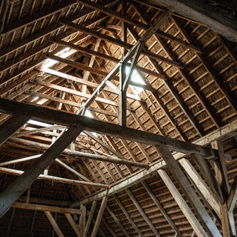Haubarg Marschkoog, Dachstuhl © Interessengemeinschaft Baupflege, Jan Ö. Meier