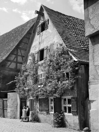 Dinkelsbühl, Handwerkerhaus, hist. Aufnahme © Andrea Rosenberger und Manfred Sandmeir
