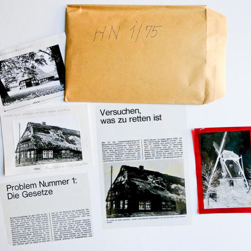 Das Material für jede Ausgabe befindet sich in einem Umschlag, auch die Filme, wie hier das Negativ für eine Windmühle © IgB-Archiv