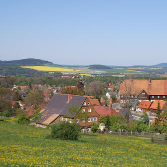 Blick auf Waltersdorf © Interessengemeinschaft Bauernhaus, Wolfgang Domeyer