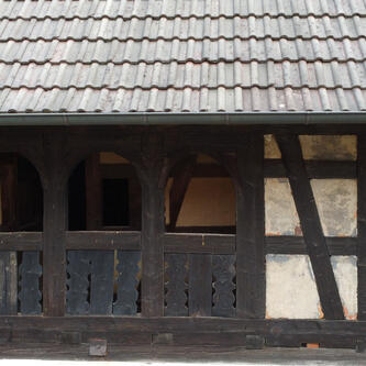 Lehma, Laubengang, Altenburger Vierseithof © Interessengemeinschaft Bauernhaus, Marcus Friese