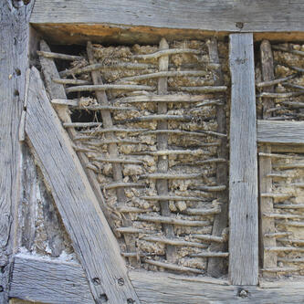 Gefach vor der Restaurierung © Interessengemeinschaft Bauernhaus, Michael Hanisch