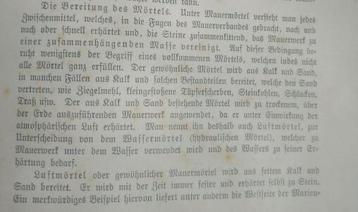 Text aus 'Der praktsche Maurer' - Buch von 1906