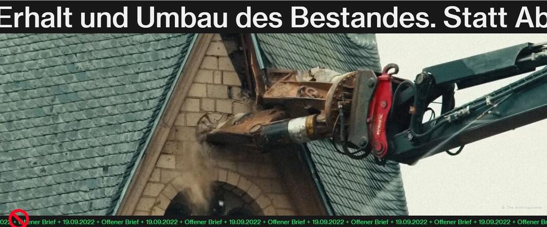 Wir fordern ein Abriss-Moratorium!